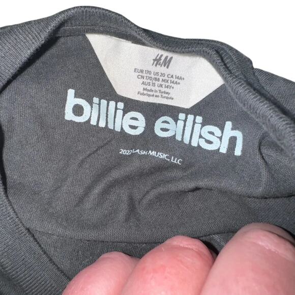 BILLIE EILISH Happier Than Ever Tour Tee, Size 20, Excellent preowned Condition - Picture 4 of 5
